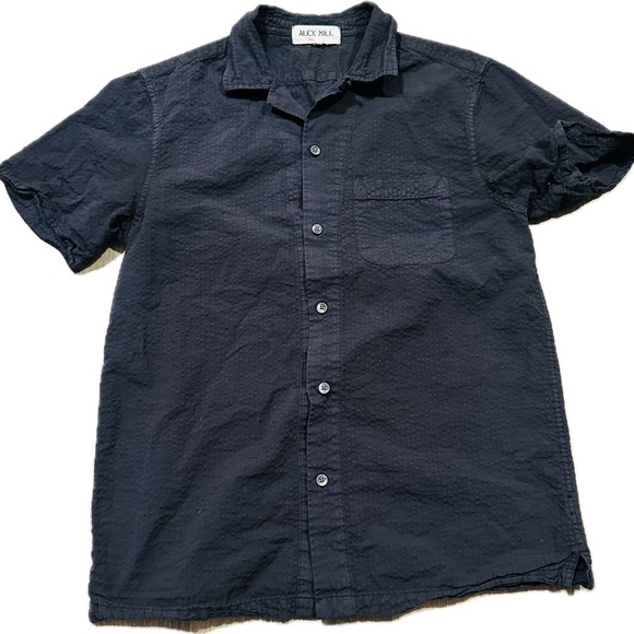 Alex Mill Men's Dark Blue Short Sleeve Shirt - Picture 1 of 7